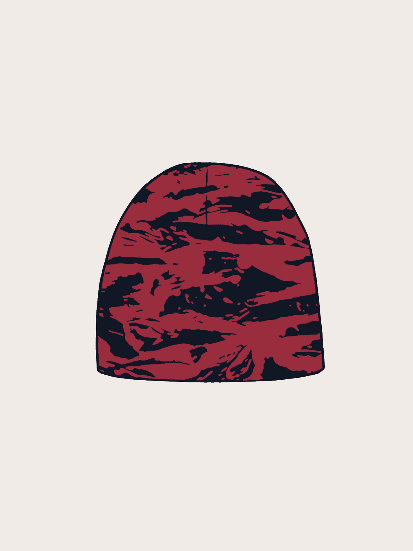 CAMO BEANIE - RED